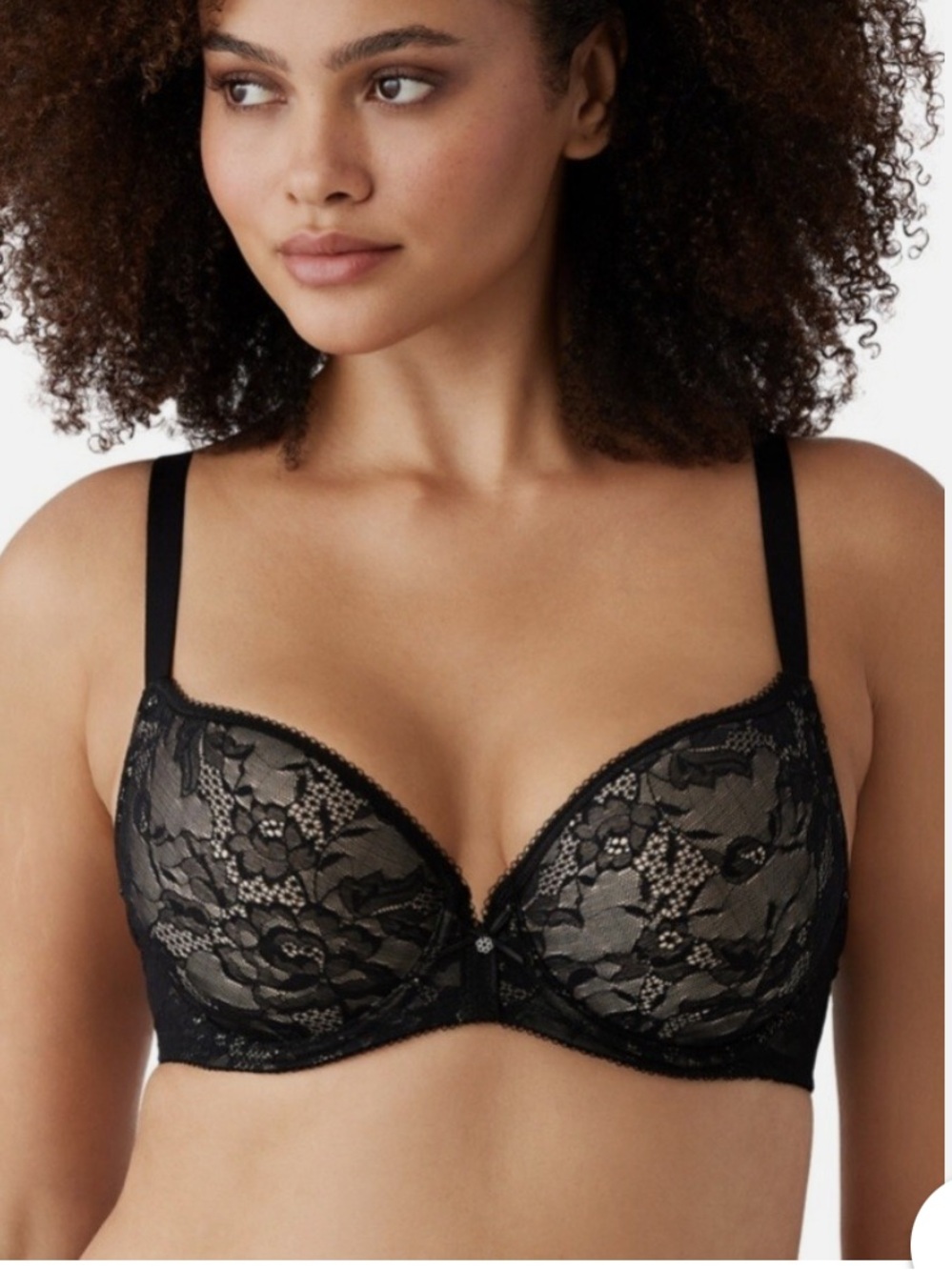 WACOAL 853201 Lace Finesse Contour Bra Size 36DDD in  Black